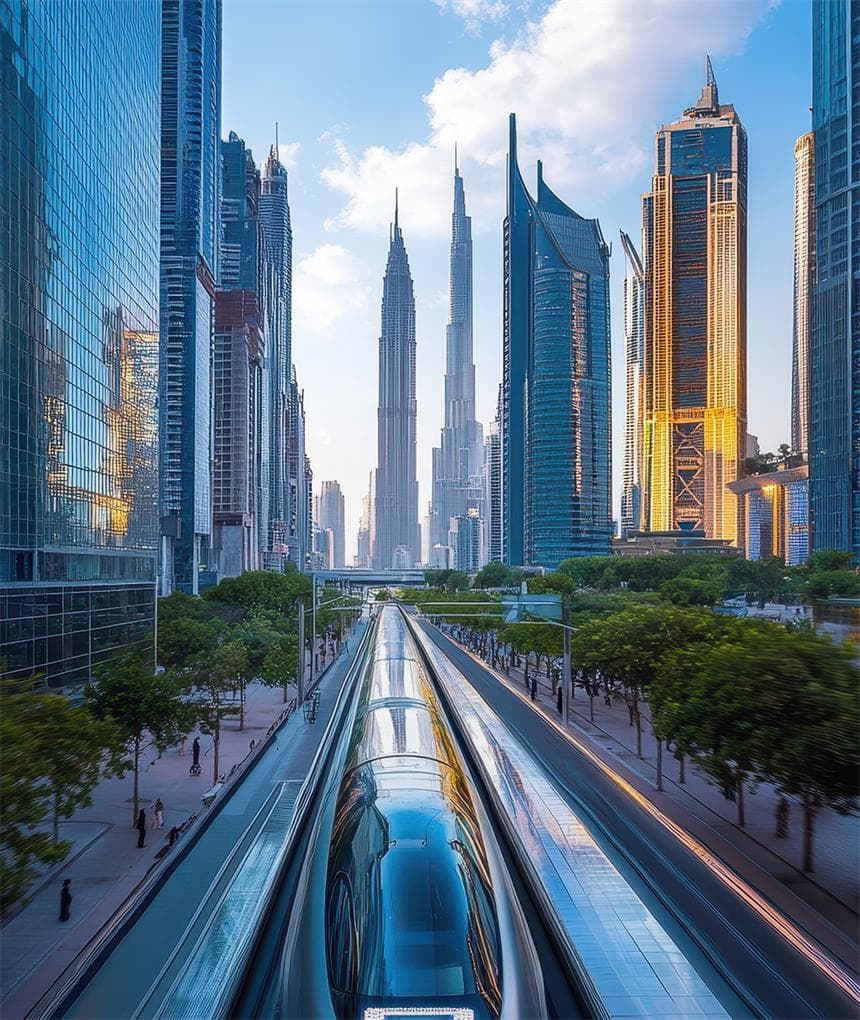 Dubai financial district skyline