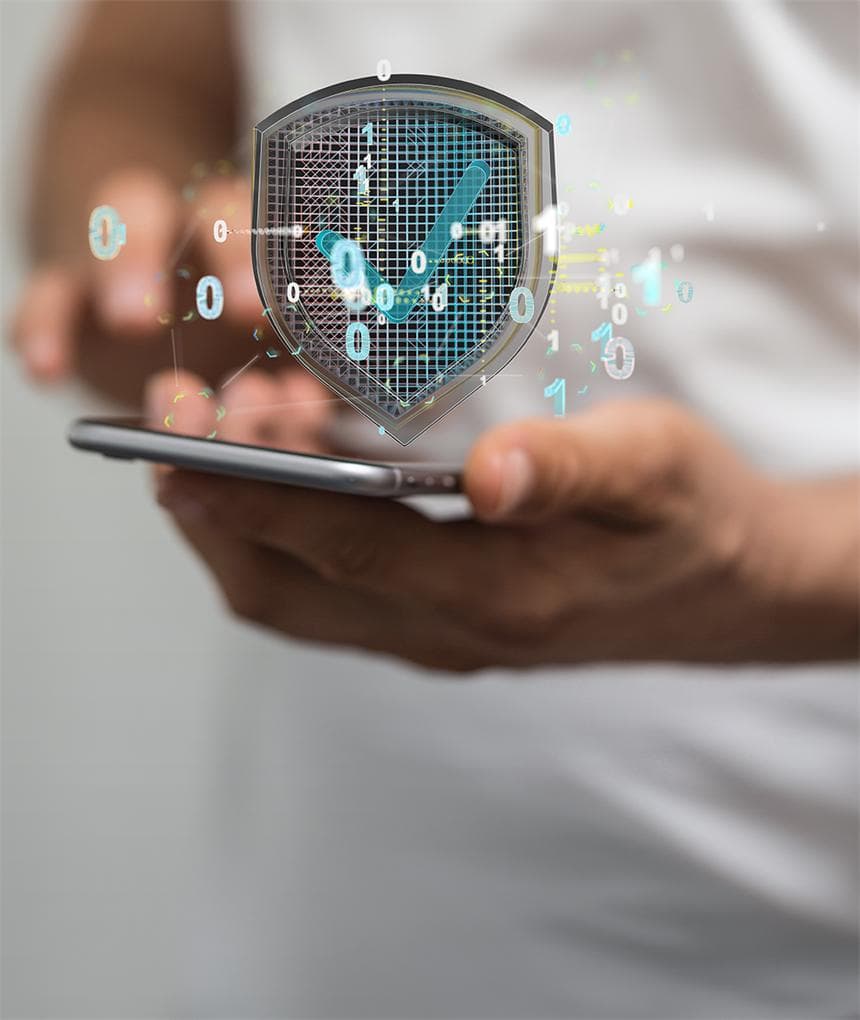 Digital security shield over a mobile payment