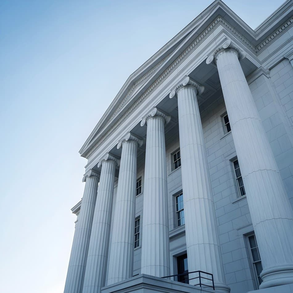 Classical government-style building representing institutional regulatory standards