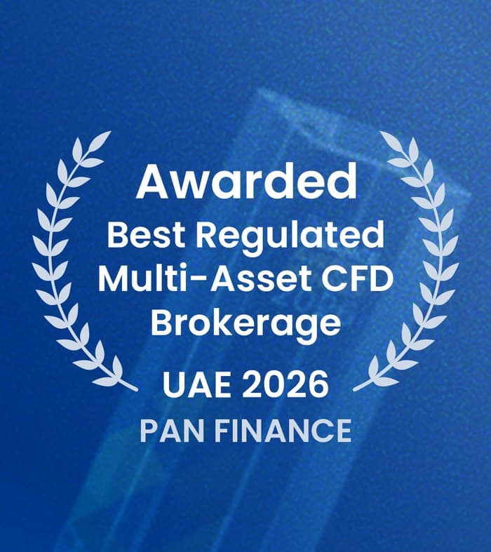 Awarded Best Regulated Multi-Asset CFD Brokerage — UAE 2026 by PAN Finance