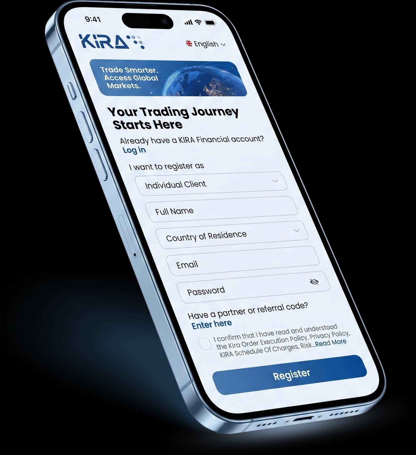 Open an Account in Three Steps