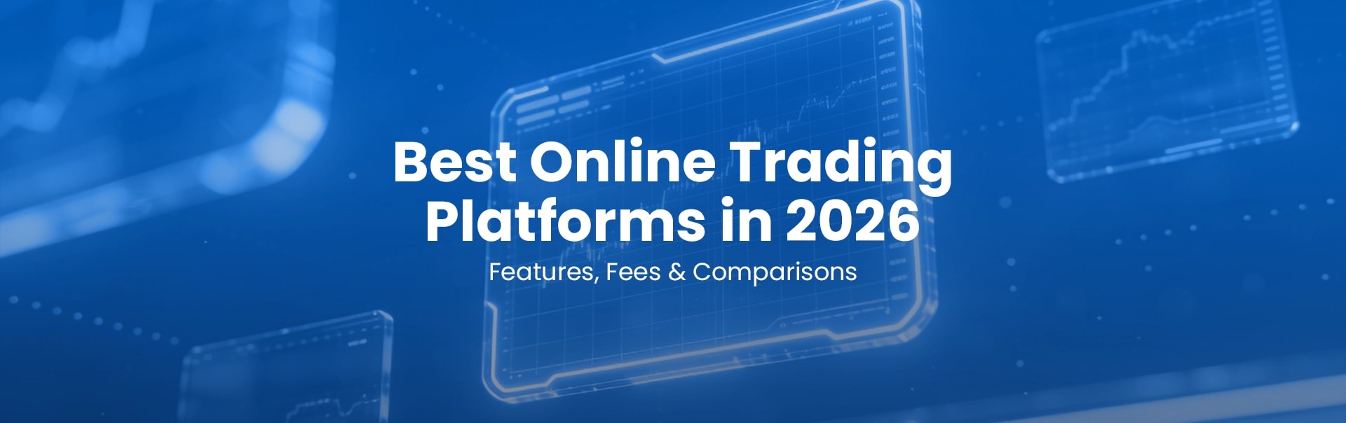 Trader comparing online trading platforms on a multi-monitor desktop setup